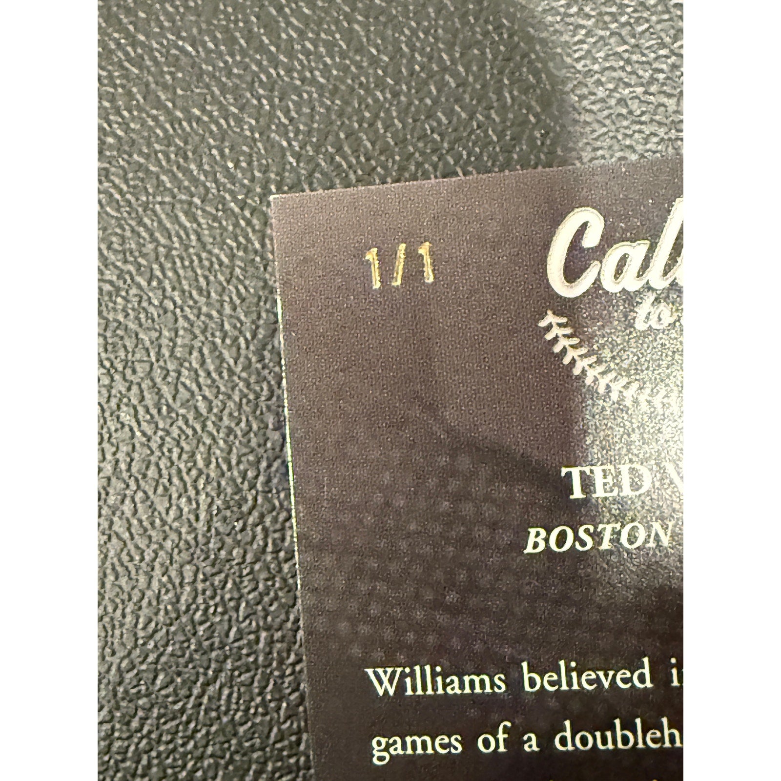 2025 Topps Baseball Card Call to the Hall Ted Williams 1/1 Foilfractor